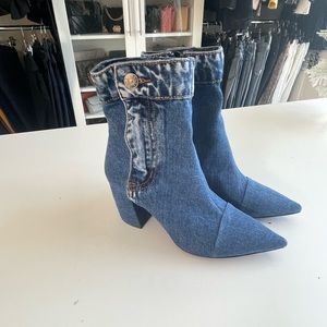 Jeffrey Campbell denim booties